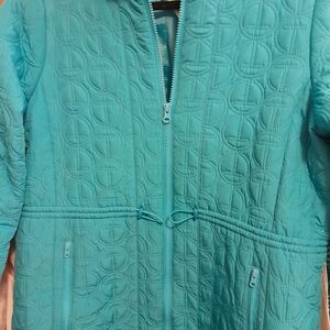 T by Talbots coat size M turquoise color